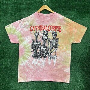 Cannibal Corpse North American Tour Death Metal Band Tie-Dye T-Shirt Size Large